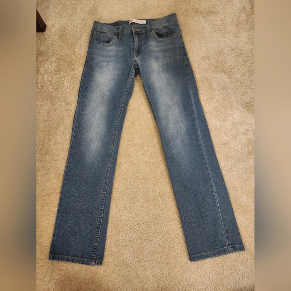 Womens Medium Wash Levi's 510 Skinny Straight Leg Jeans Size 28" Waist #C52 - Picture 1 of 7